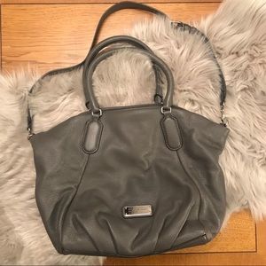NWT Gray leather Marc Jacobs purse